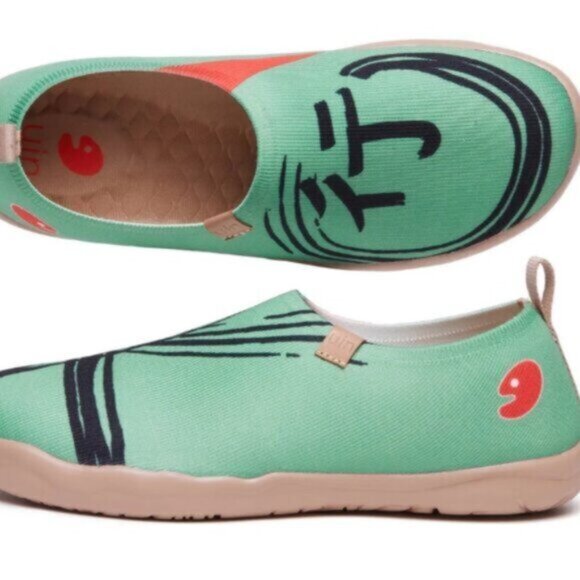 UIN Size 10 Slip On Shoes Knitted Upper Loafers You can do it - Picture 8 of 9